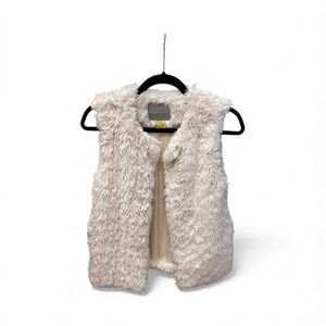 Bernardo Soft Cream fuzzy vest